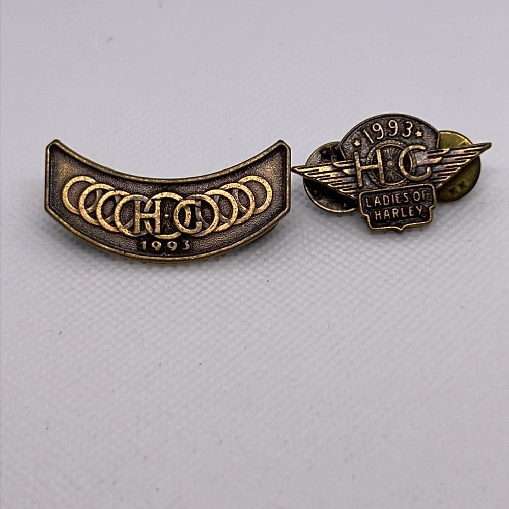 Harley Davidson vintage pins ladies of Harley hog